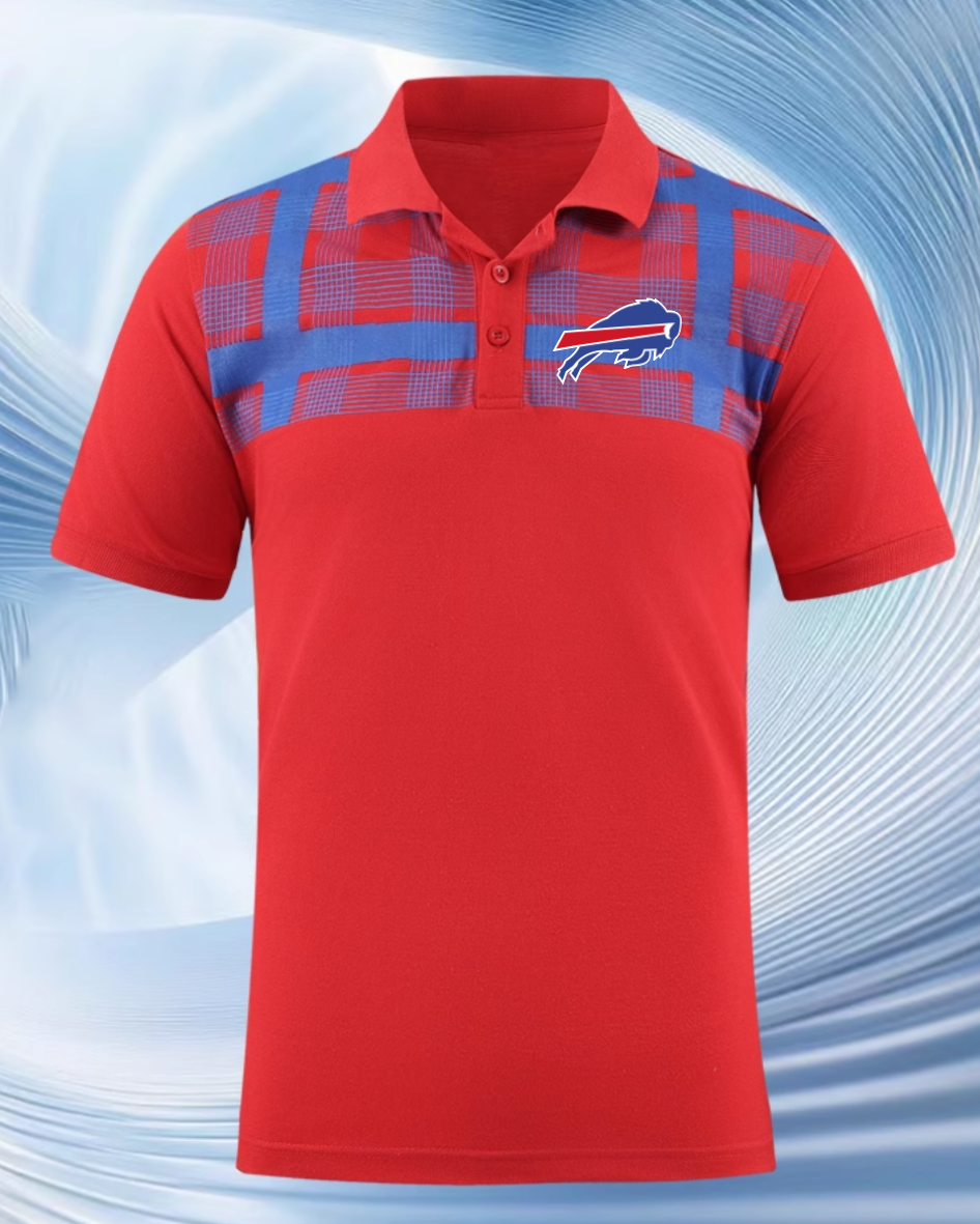 Buffalo Bills red Men 2025 NFL polo T shirt